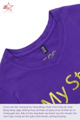 ECOSTAR, t-shirt garment dye , cổ tim, Purple,TW-002-M1-I0002