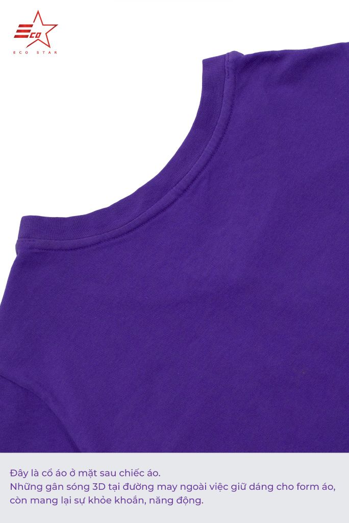 ECOSTAR, t-shirt garment dye , cổ tim, Purple,TW-002-M1-I0002