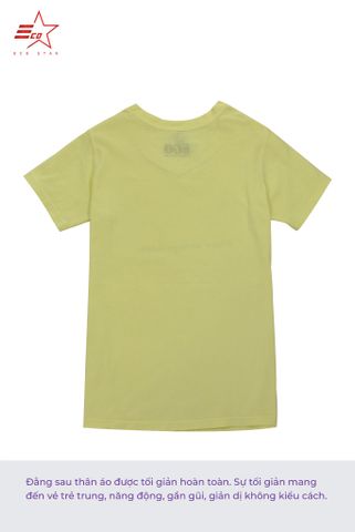 ECOSTAR, t-shirt garment dye , cổ tim, Cream,TW-002-M3-I0002