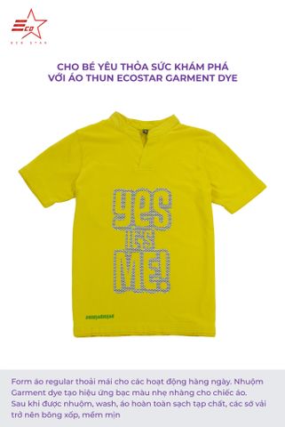 ECOSTAR, t-shirt garment dye , cổ trụ, Yellow,TB-008-M4-I0001