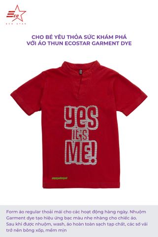 ECOSTAR, t-shirt garment dye , cổ trụ, Red,TB-008-M5-I0001