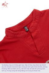 ECOSTAR, t-shirt garment dye , cổ trụ, Red,TB-008-M5-I0001