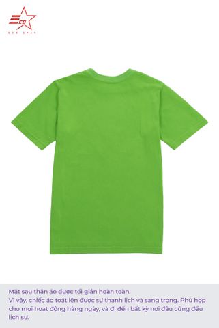 ECOSTAR, t-shirt garment dye , cổ tròn, Green,TB-007-M1-I0005