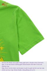 ECOSTAR, t-shirt garment dye , cổ tròn, Green,TB-007-M1-I0005