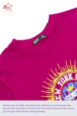 ECOSTAR, t-shirt garment dye , cổ tròn, Pink,TB-007-M5-I0005