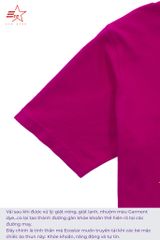 ECOSTAR, t-shirt garment dye , cổ tròn, Pink,TB-007-M5-I0005