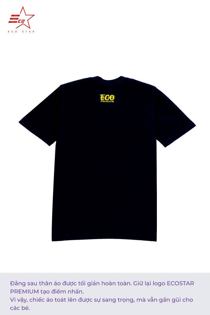 ECOSTAR, t-shirt garment dye , cổ tròn, Black,TB-007-M4-I0005