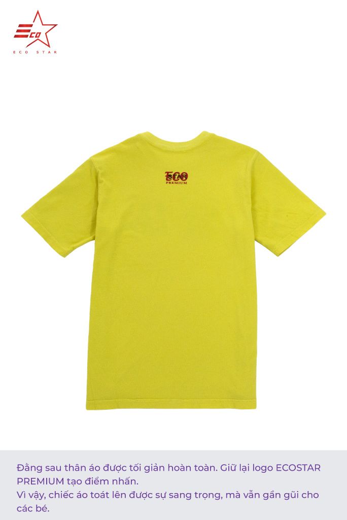 ECOSTAR, t-shirt garment dye , cổ tròn, Yellow,TB-007-M1-I0002
