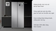 Tủ lạnh Aqua Inverter 480 lít AQR-S480XA(SG)