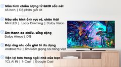 Android Tivi Mini QLED TCL 4K 65 inch 65X10