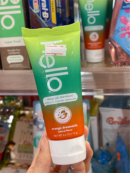 Kem đánh răng cho bé Hello Kids Ages 2+ Magical Mermaid Fluoride Toothpaste - Orange Dreamsicle 4.2Oz 119g