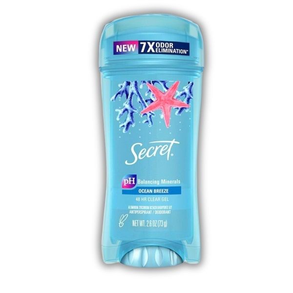CT - Lăn khử mùi Secret Antiperspirant/Deodorant Clear Gel Ocean Breeze 48HR Protection PH Balancing Minerals 2.6 Oz 73g