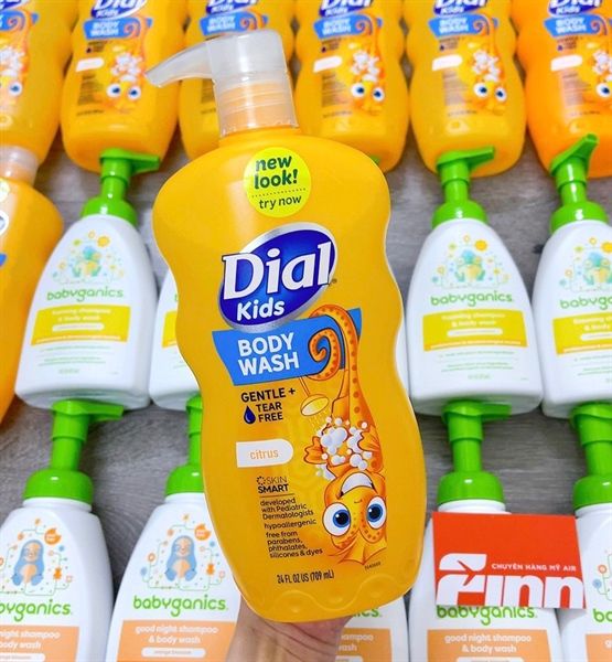 (SALE-SNL) Sữa tắm cho bé Dial Kids Body Wash Citrus Orange 24Oz 709ml