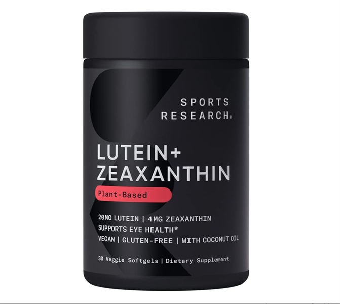 (SALE-T10/25) Viên uống bổ mắt Sports Research Lutein + Zeaxanthin with Coconut Oil 30 viên