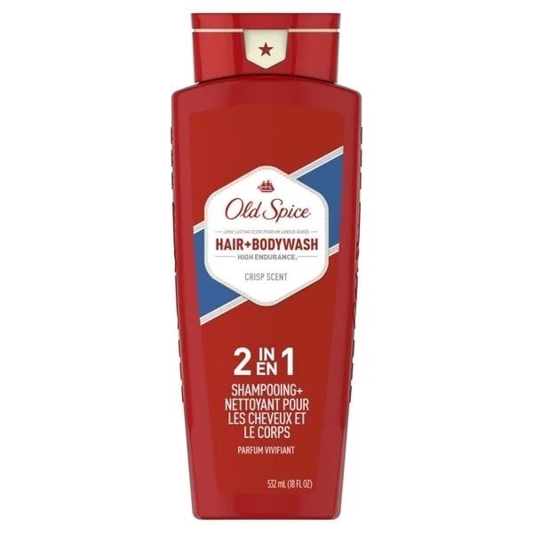 CT - Sữa tắm gội Old Spice Hair & Body Wash High Endurance Crisp Scent 2 in 1 532mL (18 FL OZ)