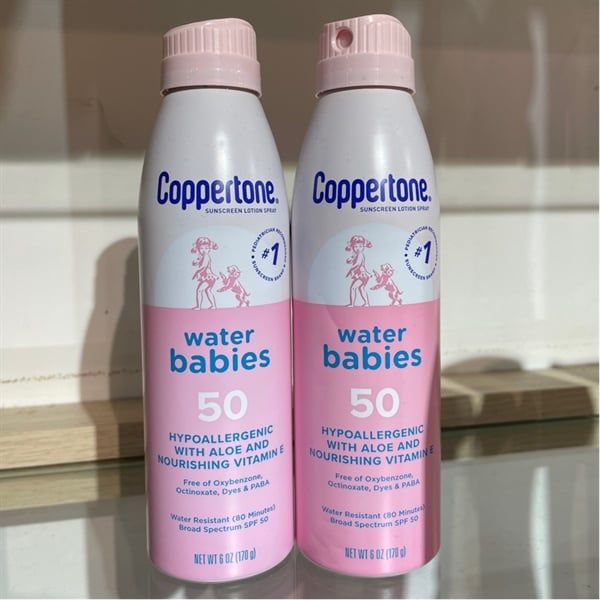 (SALE-T10/25) Xịt chống nắng cho bé Coppertone Water Babies Sunscreen Lotion Spray SPF50 6Oz 170g