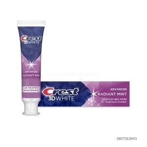CT - Kem đánh răng Crest 3D White Radiant Mint Advanced Fluoride Anticavity Toothpaste 3.3Oz 93g
