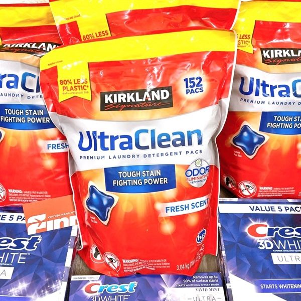 Bịch viên giặt Kirkland Signature Ultra Clean Laundry Pacs 152 viên