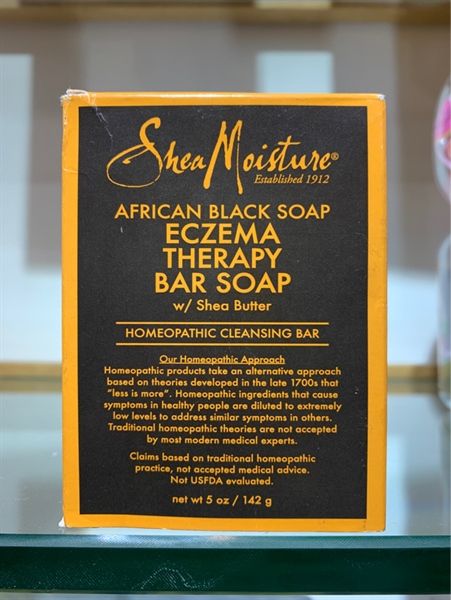 (SALE-SNL) Xà phòng hỗ trợ viêm da Shea Moisture African Black Soap Eczema Psoriasis Therapy 5Oz 141g