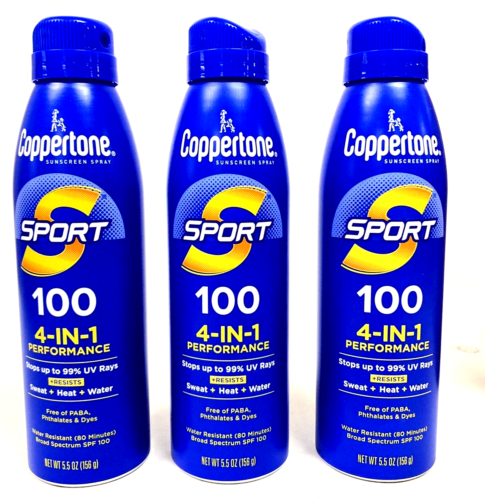 Xịt chống nắng Coppertone Sport Sunscreen Spray SPF100 5.5Oz 156g