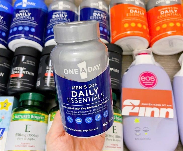 (SALE-T12/25) Viên uống bổ sung vitamin tổng hợp cho nam One A Day Men’s Multivitamin Daily Essentials trên 50 tuổi 150 viên