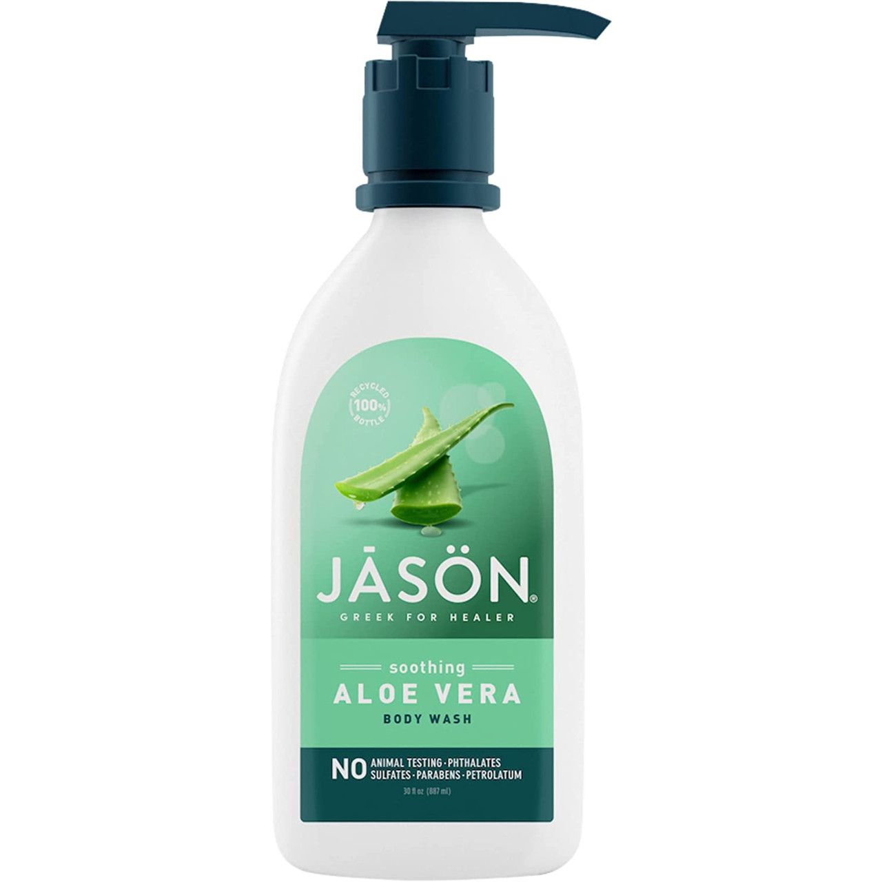 (SALE-T9/25) Sữa tắm lô hội Jason Smoothing Aloe Vera Body Wash 30Oz 887ml
