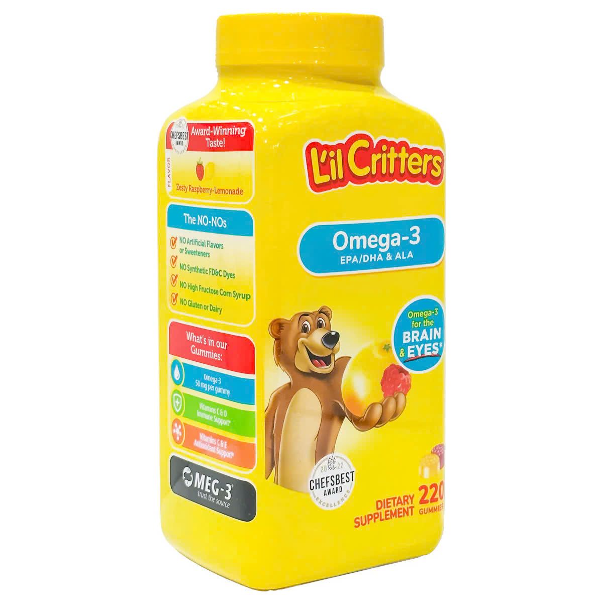 Kẹo dẻo bổ sung Lil Critters Omega 3 cho trẻ em 220 viên