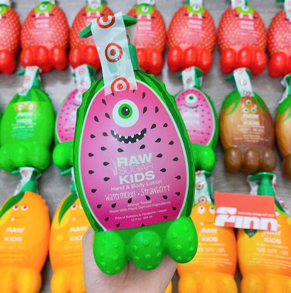 Lotion dưỡng da Raw Sugar Kids Lotion Watermelon & Strawberry 12Oz 354ml