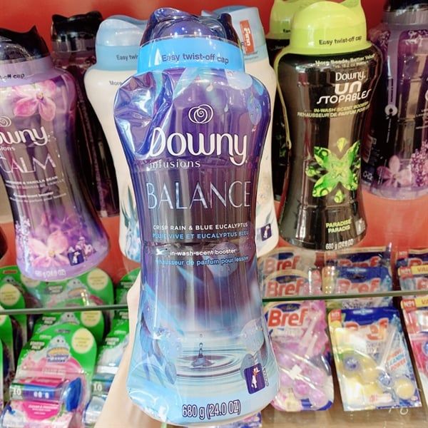Viên xả quần áo Downy Infusions Balance Crisp Rain & Blue Eucalyptus In-Wash Scent Booster Beads 24Oz 680g