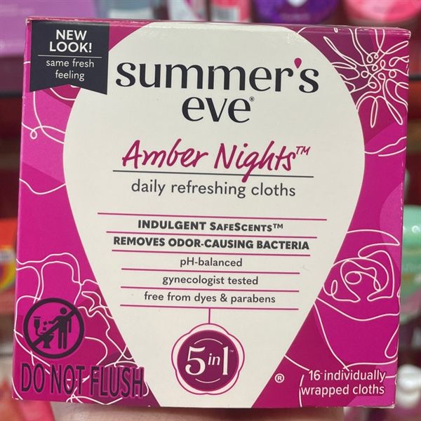 Khăn ướt phụ khoa Summer's Eve Amber Night 16 gói