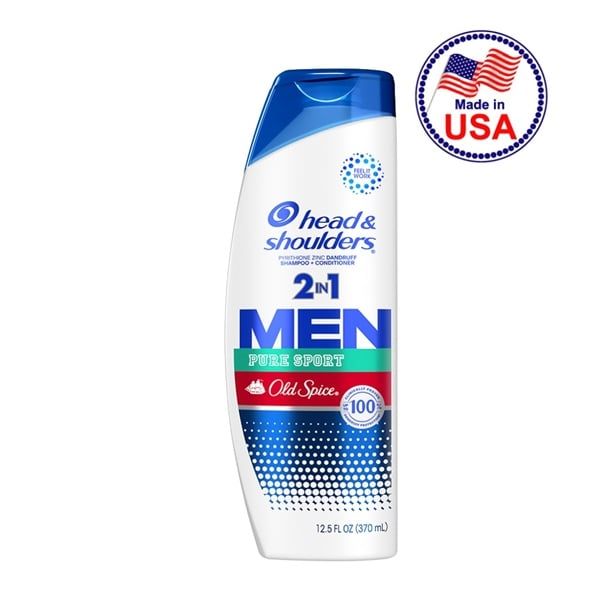 CT - Dầu gội xả Head & Shoulders Men 2-in-1 Pure Sport with Old Spice 370mL (12.5 FL OZ)
