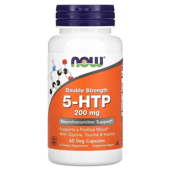 Viên uống bổ sung Now Foods 5-HTP 200 mg Double Strength 60 viên