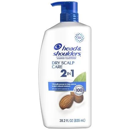 CT - Dầu gội xả Head & Shoulders Dry Scalp Care 2-in-1 Dandruff Shampoo + Conditioner with Almond Oil 28.2 FL Oz 835 ml