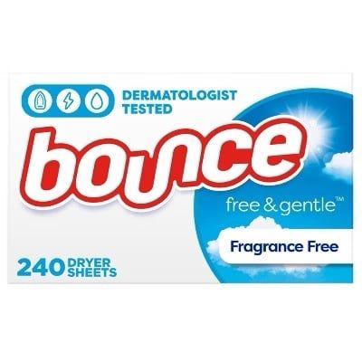 Giấy thơm quần áo Bounce Fabric Softener Sheets Free & Gentle 240 tờ