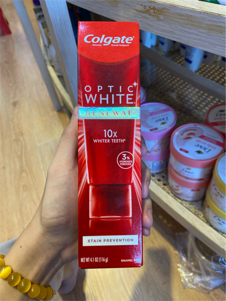 Kem đánh răng Colgate Optic White Renewal 10X Whiter Teeth Toothpaste 4.1Oz 116g