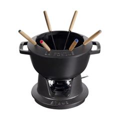 Bộ nồi ăn lẩu STAUB Fondue Set 10P BLK 20CM màu đen