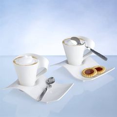Set uống trà hoặc cafe 6 món Villeroy-Boch gồm 2 cốc , 2 thìa, 2 đĩa có hộp làm quà