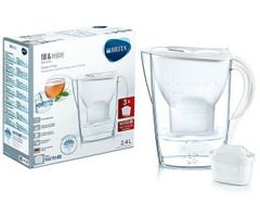 Bình lọc nước BRITA Marella Cool white 2,4L kèm 4 lõi lọc