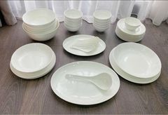 Set bát sứ Imperial 46 món trắng trơn ( ko âu cơm)