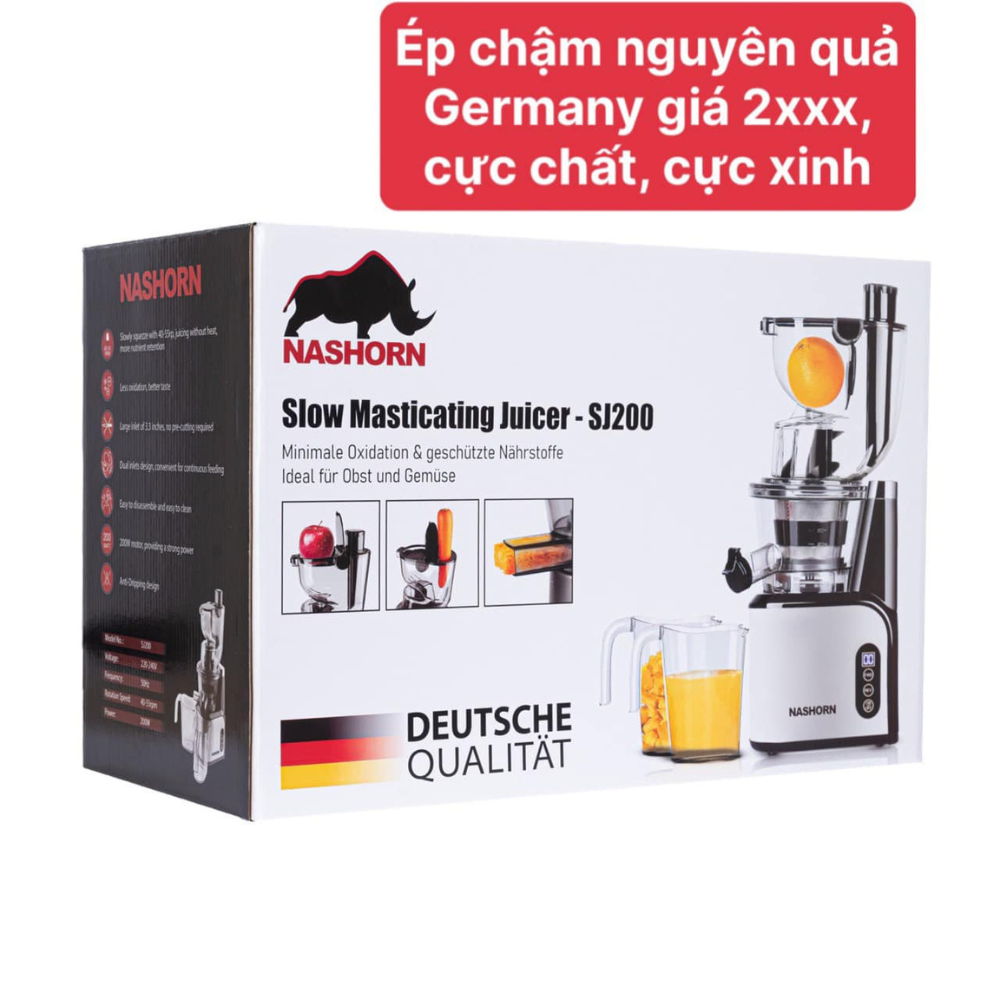 Máy ép chậm Nashorn SJ200 nội địa Đức