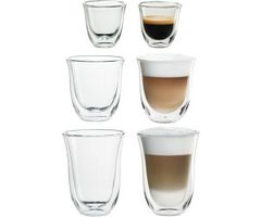 Set 6 cốc thủy tinh Delonghi Fancy 60 ml / 190ml / 220ml