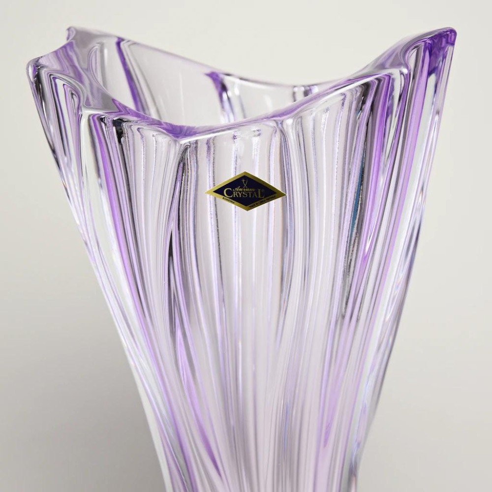 Bình hoa pha lê Plantica cao 32cm màu tím