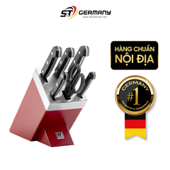 Bộ dao tự mài ZWILLING Gourmet 7 món made in Germany màu đỏ