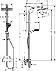 Sen cây Hansgrohe 2in1 27271000 bát vuông