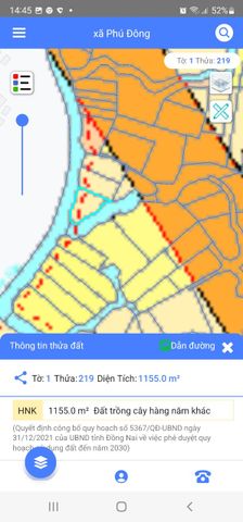 Bán đất trồng lúa nước xã Phú Đông Nhơn Trạch, Đồng Nai, diện tích 1155m2, giá bán 2,5 tỷ/1000m2