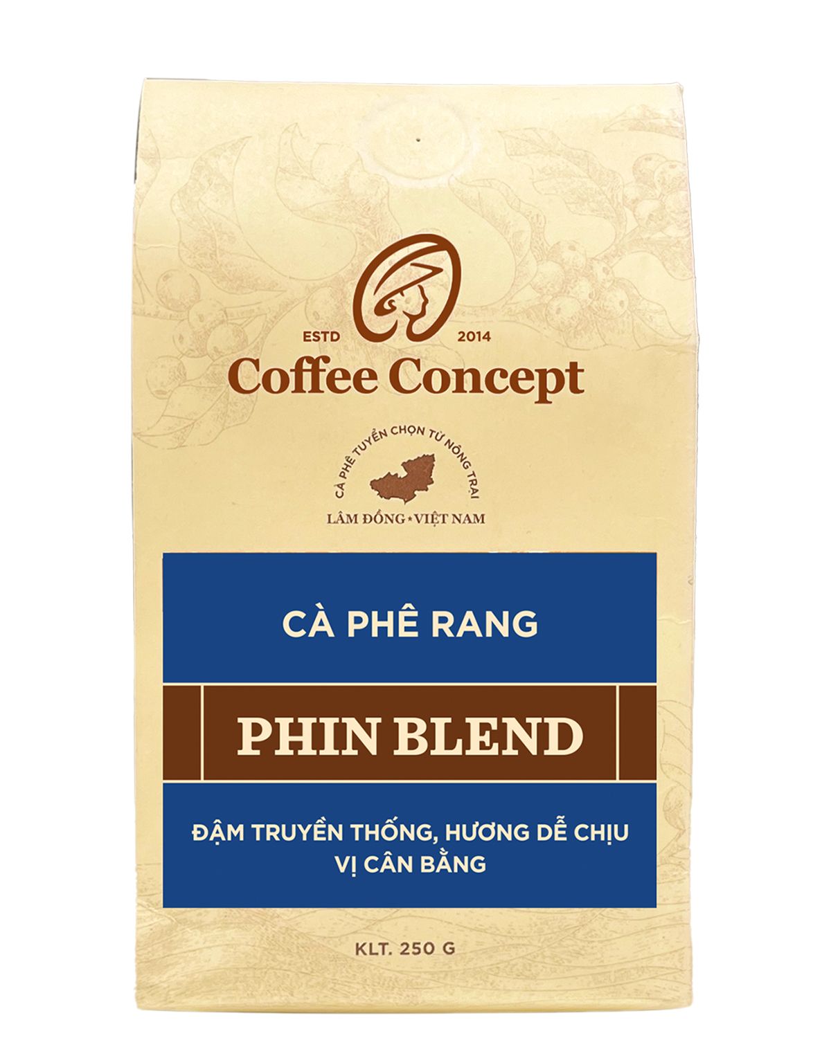 Cà phê rang PHIN BLEND - Gói 250G/500G