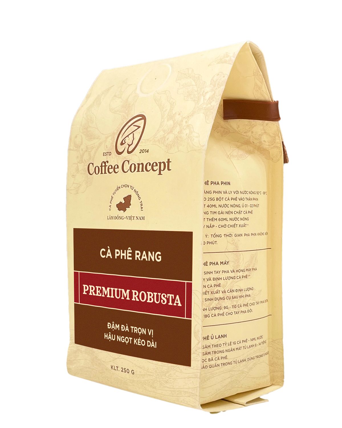 Cà phê rang PREMIUM ROBUSTA - Gói 250G/500G