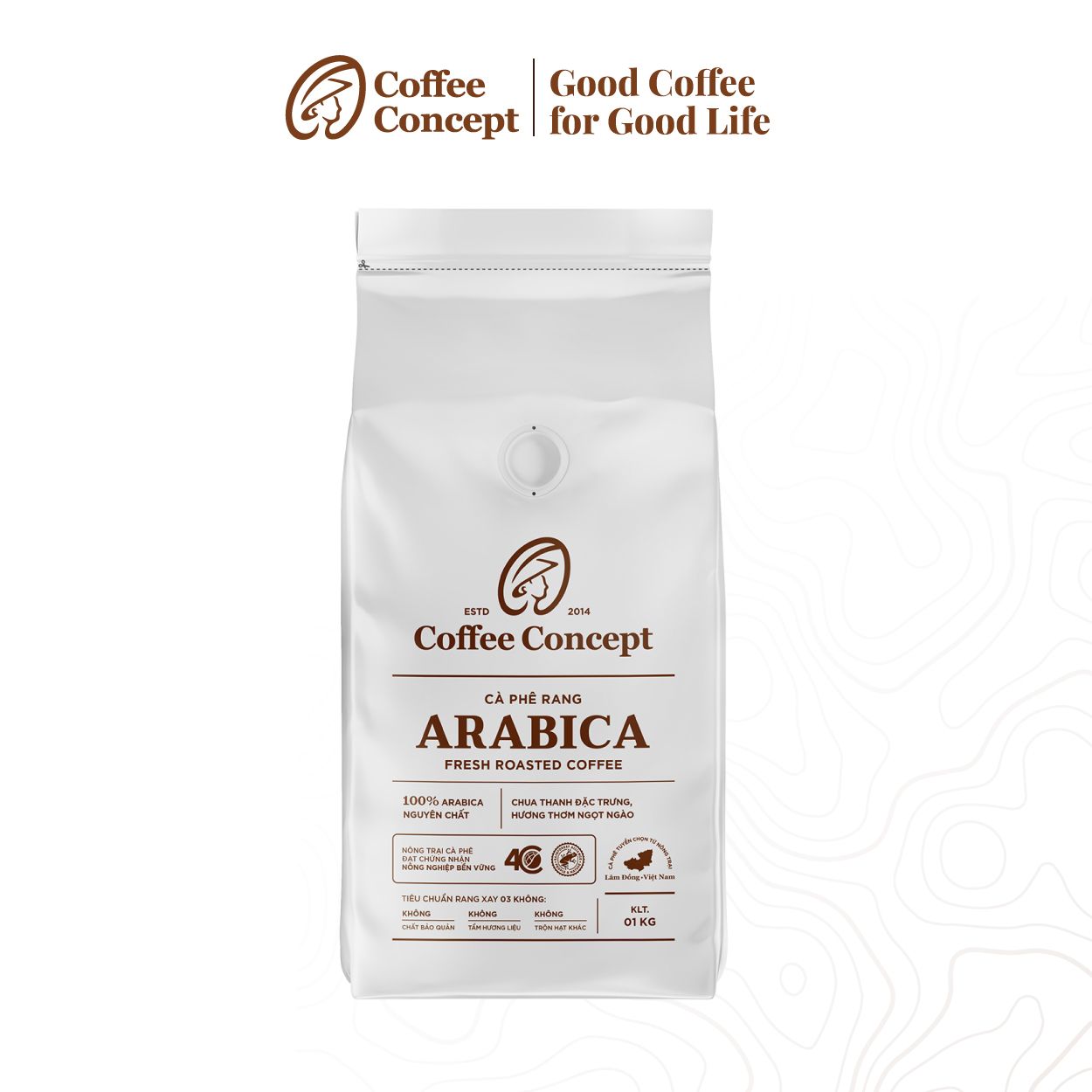 Cà phê rang ARABICA gói 1000G (dùng cho kinh doanh)