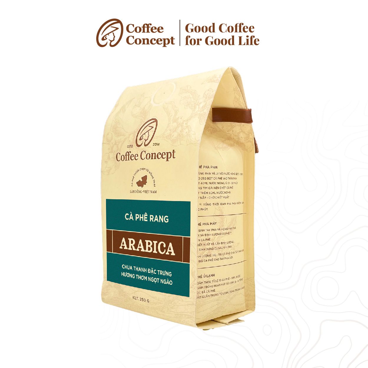 Cà phê rang ARABICA Gói 250gr/500gr