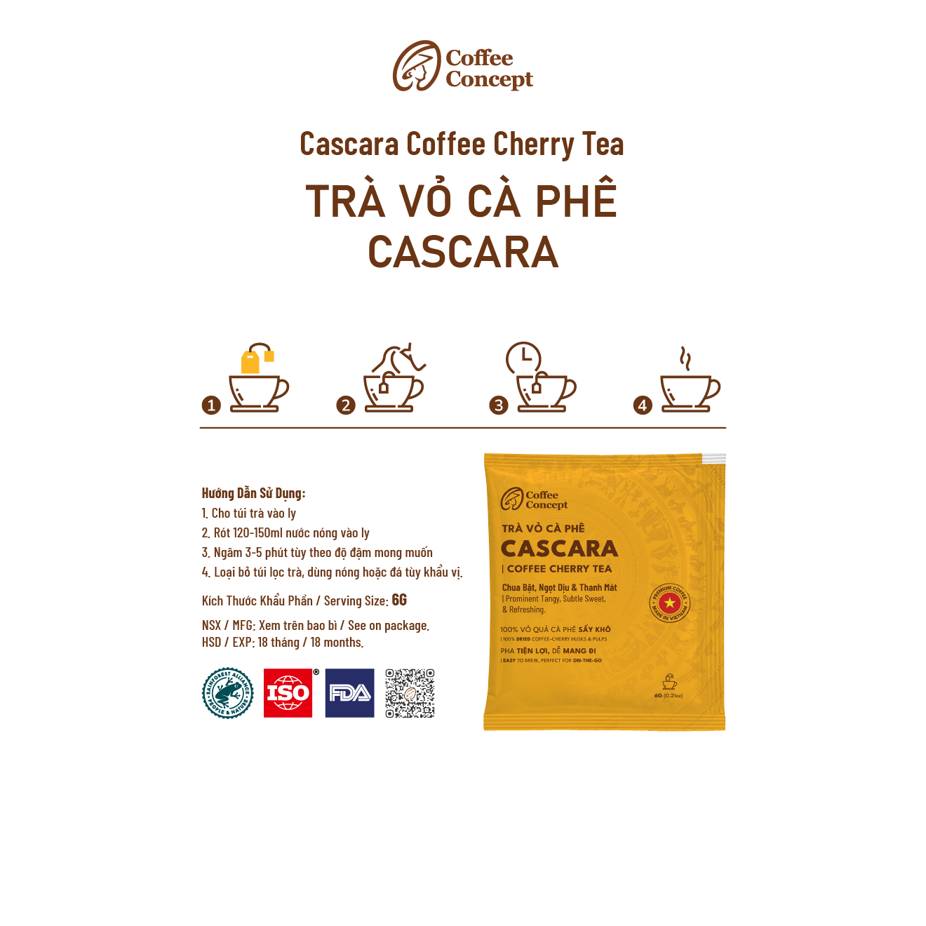 Trà Vỏ Cà Phê Cascara - Cascara Coffee Cherry Tea